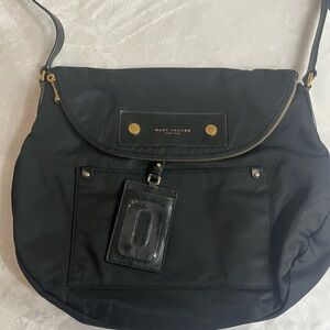 Marc Jacobs Black Shoulder Bag with Gold Accents